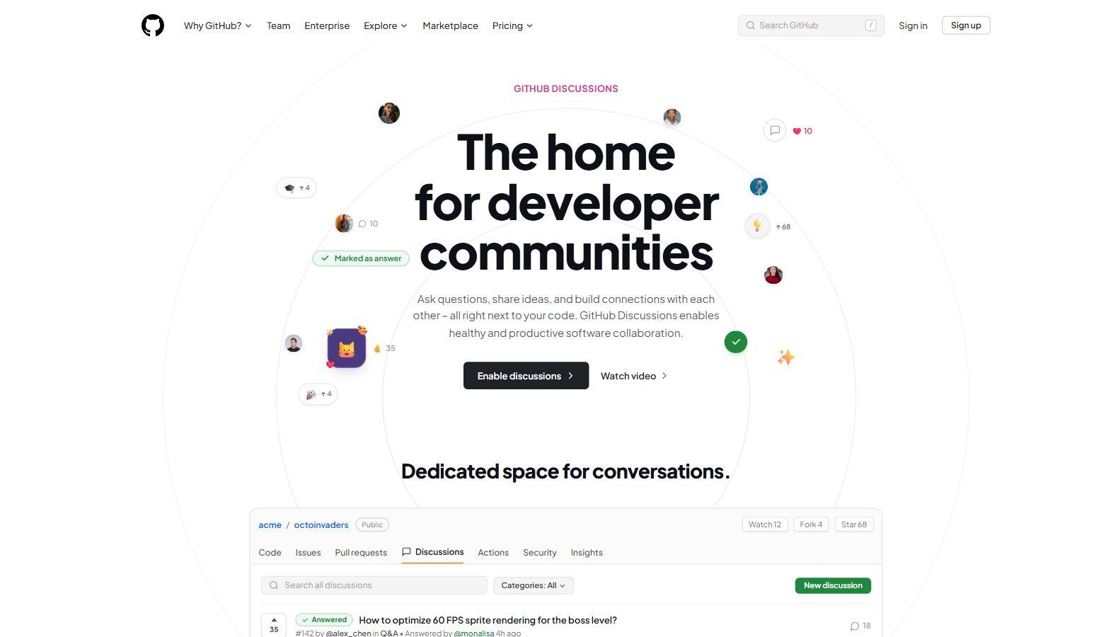 Preview GitHub Landing Page