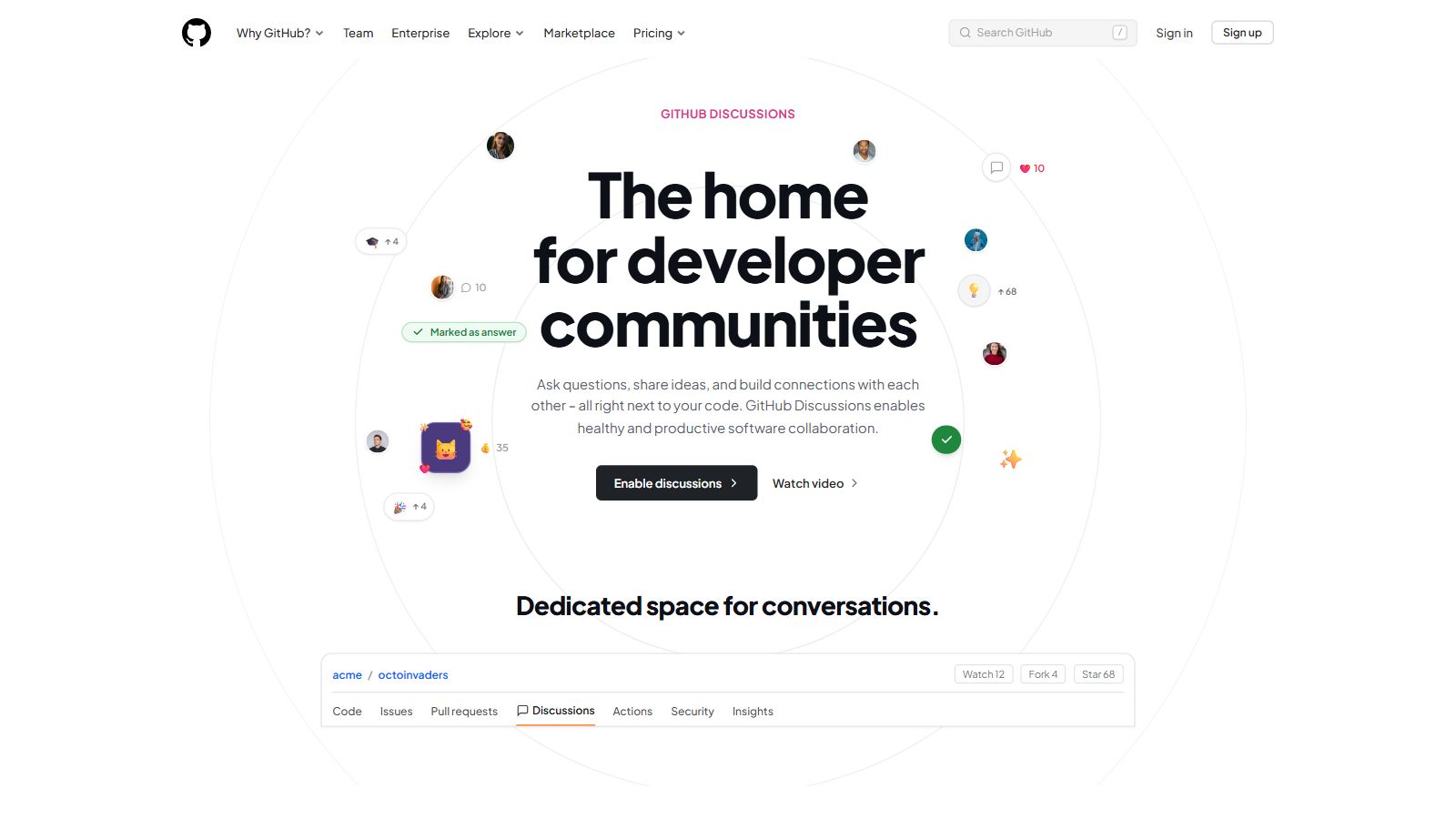 Preview GitHub Discussions